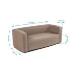 Комплект надувних меблів диван і 2 крісла Коричневий SW-00002657 - Зображення 3