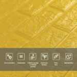 3D панель самоклеюча 700х770х5мм цегла Жовтий (010-5) SW-00000146 - Зображення 4