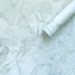 Самоклеюча плівка 0,45х10м х 0,07мм Нефритовий мармур срібні соти SW-00001215