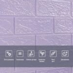 Самоклеюча 3D панель 3080x700x3мм Світло-фіолетова Цегла SW-00001758 - Зображення 5