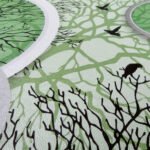 Плівка самоклеюча на паперовій основі 0,45х10м х 0,07мм Чорні та зелені дерева SW-00002440 - Зображення 4