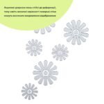 Дзеркальний декор акриловий самоклеючий Квіти срібло, 6шт (D) SW-00002519 - Зображення 2