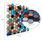 Самоклеюча алюмінієва плитка 300х300х3мм Кольорова SW-00001932 - Зображення 3