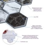 Декоративна ПВХ плитка на самоклейці 275х285х4мм Соти, ціна за 1 шт. (СПП-500) SW-00000524 - Зображення 2