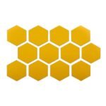 Дзеркальний декор акриловий самоклеючий 80*70мм золото, 12шт(D) SW-00002515