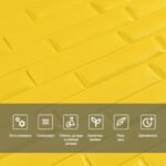 3D панель самоклеюча кладка 700х770х7мм Жовта (037) SW-00000302 - Зображення 4