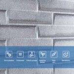 Самоклеюча 3D панель 1960x700x5мм Кладка Срібло SW-00001365 - Зображення 5