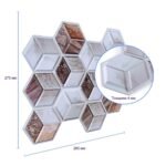 Декоративна ПВХ плитка на самоклейці 3D 275х285х4мм Кубы, ціна за 1 шт. (СПП-506) SW-00001135 - Зображення 3