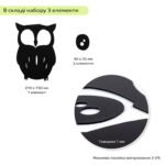 Дзеркальний декор акриловий самоклеючий Сова чорна (D) SW-00002493 - Зображення 3