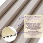 Рейка декоративна WPC стінова 3000х165х23мм Мокко SW-00001859 - Зображення 2