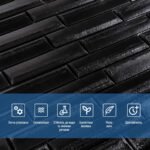 3D панель самоклеюча кладка 700х770х7мм Чорна (038) SW-00000303 - Зображення 4