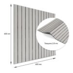 Покриття вінілове самоклеюче 3D рейки 600х600х2,8мм SW-00003242 - Зображення 3