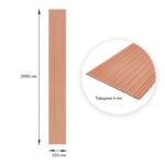 Панель-рейка в рулоні 2900х350х6мм Пудра SW-00002074 - Зображення 3