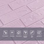 3D панель самоклеюча 700х770х3мм цегла Світло - фіолетова (015-3) SW-00000574 - Зображення 4