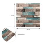 Декоративна 3D панель самоклейка 700х700х6мм Синє дерево (088) SW-00000275 - Зображення 3