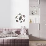 Дзеркальний декор акриловий самоклеючий Камінці срібло, 12шт (D) SW-00002496 - Зображення 5