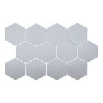 Дзеркальний декор акриловий самоклеючий 150*175мм срібло,12шт (D) SW-00002514