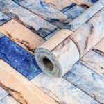 Самоклеючі шпалери 2800х500х1,5мм Синьо-жовта катиринославська цегла (D) SW-00001785