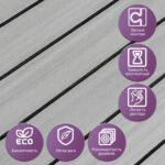 Покриття вінілове самоклеюче 3D рейки Білий Шпон 600х2900х3мм SW-00002904 - Зображення 5