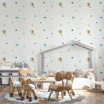 Панель стінова 3D 700х700х4мм Зірки та місяць на білому фоні SW-00001970 - Зображення 7