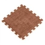 Підлога-пазл плюшевий 30х30х1см Коричневий (D) SW-00002082