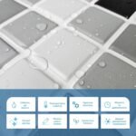 Декоративна ПВХ панель 960х480х4мм Чорно-біла мозаїка SW-00001432 - Зображення 4