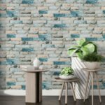 Самоклеючі шпалери 2800х500х1,5мм Бірюзова катеринославська цегла (D) SW-00001943 - Зображення 6