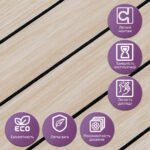 Покриття вінілове самоклеюче 3D рейки 600х600х2,8мм Ясен кремовий SW-00002199 - Зображення 5