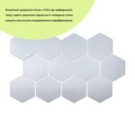 Дзеркальний декор акриловий самоклеючий 85*95мм срібло,12шт (D) SW-00002512 - Зображення 2