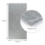 Декоративна плита ПВХ 1,22м х 2,44м х 3мм Металік мармур SW-00001409 - Зображення 4