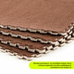 Підлога-пазл плюшевий 60х60х1см Коричневий (D) SW-00002083 - Зображення 5