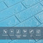 3D панель самоклеюча 700х770х5мм цегла Блакитна (005-5) SW-00000297 - Зображення 4