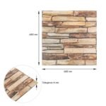 Панель стінова 3D 680х680х4мм Коричневий сланець SW-00002002 - Зображення 5