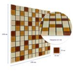 Мозаїка з декоративного скла 298х298х4,5мм Коричнева SW-00002363 - Зображення 3