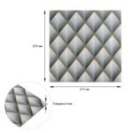 Панель стінова 3D 675х675х6мм Ромб сірий SW-00001986 - Зображення 3