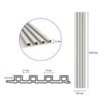 Рейка декоративна WPC стінова 3000х165х23мм Світло-сірий SW-00001860 - Зображення 3