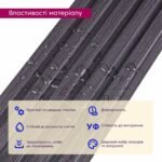 Рейка декоративна WPC стінова 3000х150х9мм Графіт SW-00001871 - Зображення 4