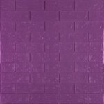 3D панель самоклеюча 700х770х3мм цегла Фіолетова (016-3) SW-000003248