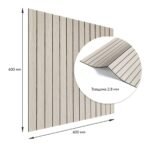 Покриття вінілове самоклеюче 3D рейки 600х600х2,8мм Дуб перлинний пісок SW-00002200 - Зображення 3