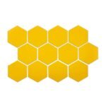 Дзеркальний декор акриловий самоклеючий 85*95мм золото, 12шт (D) SW-00002516