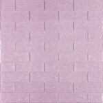3D панель самоклеюча 700х770х3мм цегла Світло - фіолетова (015-3) SW-00000574