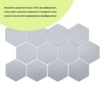 Дзеркальний декор акриловий самоклеючий 150*175мм срібло,12шт (D) SW-00002514 - Зображення 2