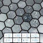 Самоклеюча алюмінієва плитка 300х300х3мм Срібна мозаїка із дзеркальними вставками SW-00001928 - Зображення 4