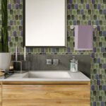 Самоклеюча поліуретанова плитка сіро-фіолетова мозаїка 305х305х1мм SW-00001194 - Зображення 5