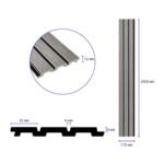 Рейка декоративна PS 2900х115х12мм Світло-сірий дуб SW-00001740 - Зображення 4