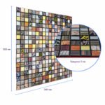 Самоклеюча алюмінієва плитка 300х300х3мм Кольоровий квадратик SW-00001925 - Зображення 3