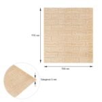 Самоклеюча декоративна 3D панель 700х770х5мм Бежева смужка цегла (184) SW-00000489 - Зображення 3