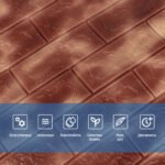 Декоративна 3D панель самоклейка 700х770х5мм Мармур коричневий з золотом (цегла) (361) SW-00000637 - Зображення 4