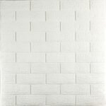 3D панель самоклеюча 700х770х3мм цегла Біла (001-3) SW-00000174