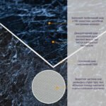 Декоративна ПВХ плита 600х600х3мм Чорний мармур (S) SW-00001625 - Зображення 2